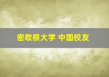 密歇根大学 中国校友